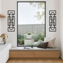 Wallity Echo Forms Juego de 2 Accesorios de Pared de Metal Negro